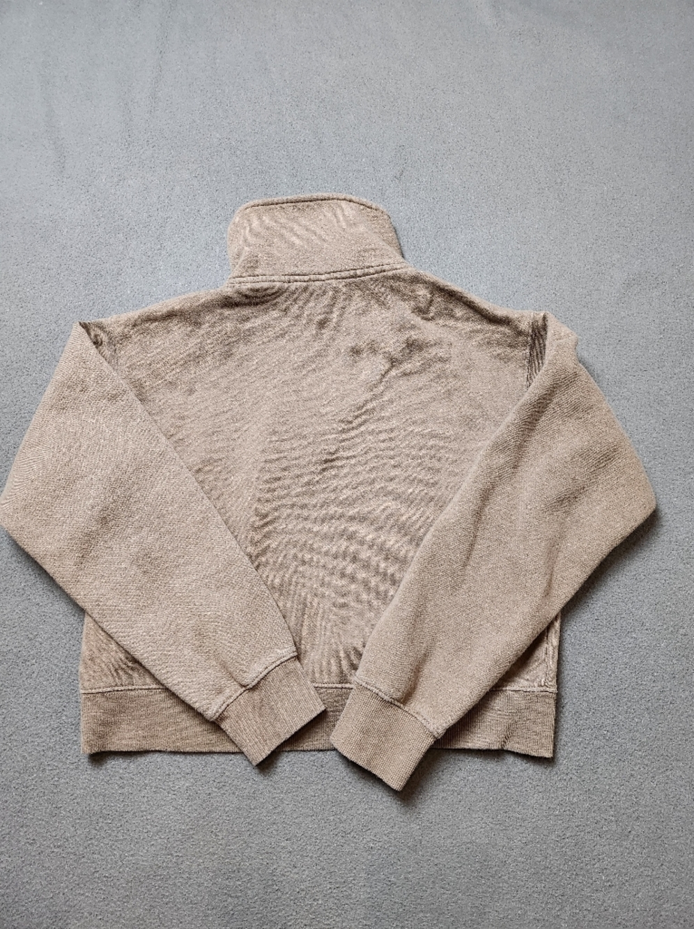 Tentree Beige Quarter-Zip Cropped Sweatshirt Pullover Sz Med - Picture 13 of 15